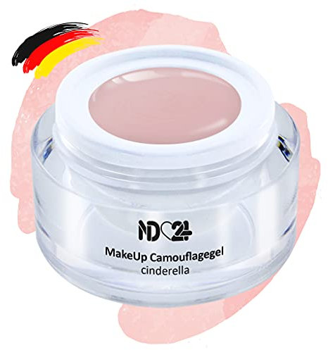 ND24 NailDesign – Make Up Camouflage Gel für Gelnägel – Cover Gel für eine Nagelmodellage wie im Nagelstudio – Aufbaugel für Babyboomer Nägel – Made in Germany & vegan (5ml | cinderella)