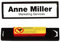 Durable Namensschild Clip-Card (mit Magnet, 17 x 67 mm) Packung à 25 Stück, schwarz, 813201