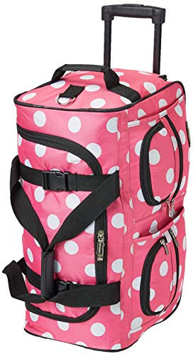 Rockland Bolsa de Lona con Ruedas, Pink, 22 Pulgadas, Bolsa de Lona con Ruedas