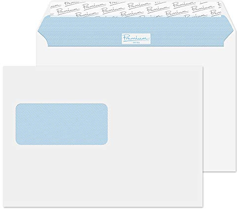 Blake Premium Office 36126DE Deutsches Fenster Versandtasche Haftklebung Ultra Weiß Wove