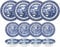 Churchill Blue Willow 12 Piece Dinner Set