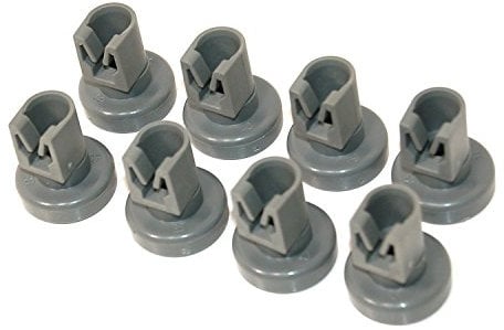 8 x Universal Dishwasher Basket Wheels Dishwasher Lower Basket Wheels (Suitable for Electrolux, Zanussi, AEG, Favorit, Juno, Privileg, Fortschrit by DURSHANI