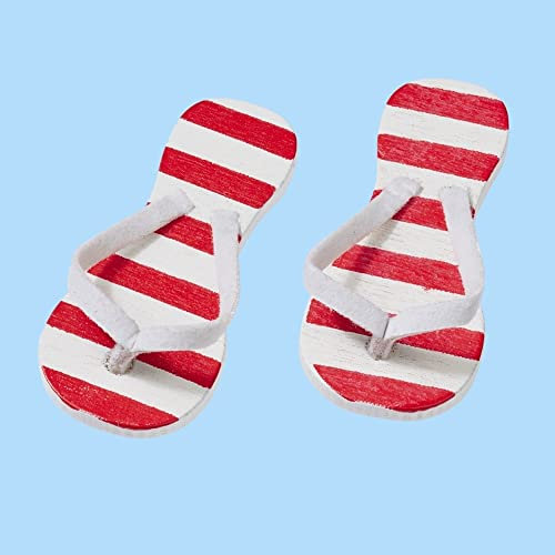 Flip-Flop rot gestreift, ca. 3 cm, Btl. a 2 Paar