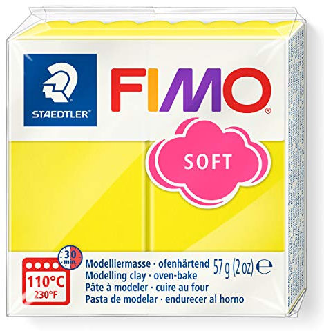 Staedtler 8020 Blocco di pasta modellabile Fimo, 57 gr, multicolore (limone (10))
