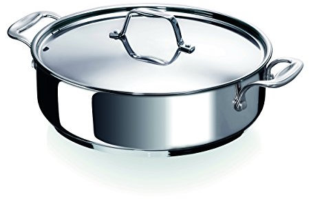 Bekaline 12066284 Chef Cocotte 2 anses + Couvercle en acier inoxydable 28 cm