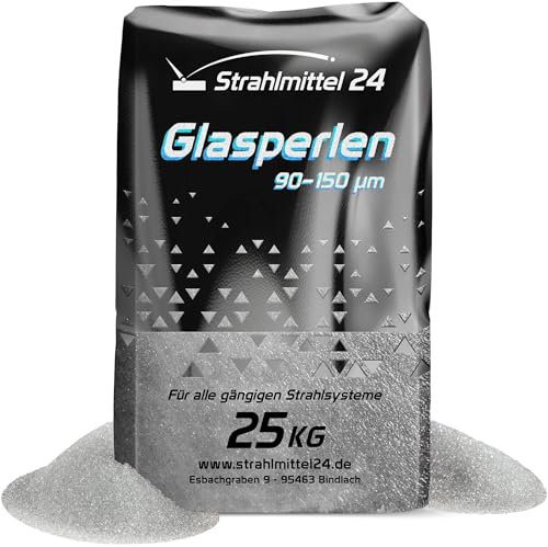 25 kg Glasperlen Strahlmittel 90-150 mm Sandstrahlen Microstrahlen Microglasperlen