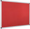 Bi-Office Tableau d'Affichage en Feutre Rouge Maya, Cadre en Aluminium, 120x90 cm