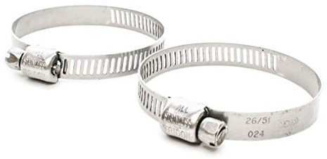 Pisces 2 Pack - 35-51mm Stainless Jubilee Clips to Fit 40mm Hose