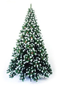 Albero di Natale con punte innevate cm H 270 Rami 2098 Base in metallo