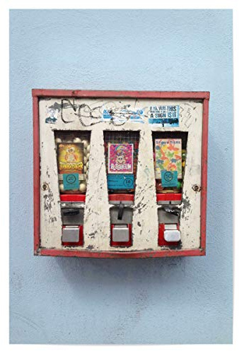 artboxONE Poster 30x20 cm Rock the Kitchen Blue Dreams - Bild Kaugummiautomat 80er 90er
