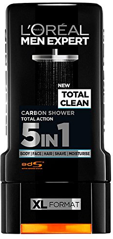 L'Oreal Men Expert Total Clean Shower Gel, 300ml, Packaging may vary