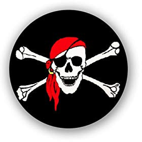 Oblique Unique® Piraten Totenkopf Button Anstecker - wählbar (Schwarz)