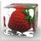 ARTland Wanddeko Glasbilder Wandbild Glas Bild einteilig 50x50 cm Quadratisch Früchte im Eiswürfel Obst Cocktails Bar Erdbeere Rot T5OU