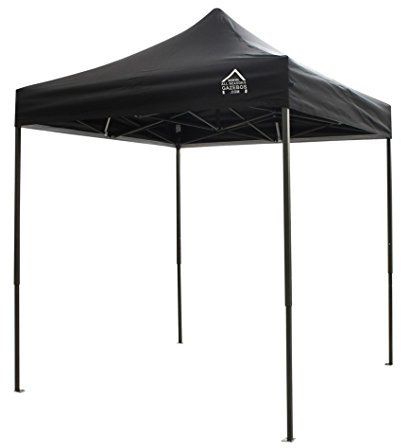 All Seasons Gazebos 2x2 Fully Waterproof Pop up Gazebo With Accessories - Black