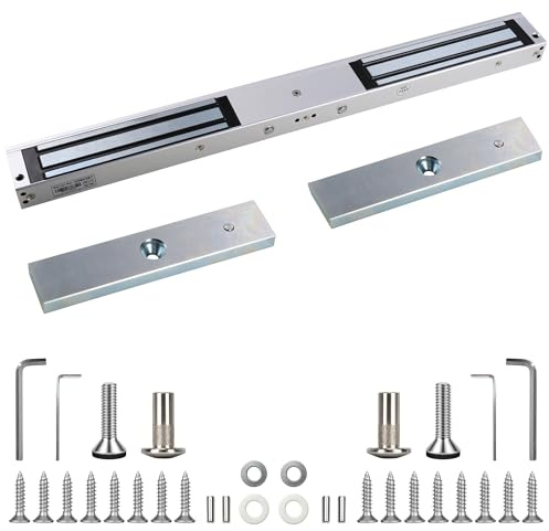 UHPPOTE Double Door Electromagnetic Lock 600Lbs Holding Force Fail Safe | 12V Magnetic Lock for Access Control System
