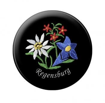 Magnet - Regensburg Enzian Edelweis - Gr. ca. 5,7 cm - 16076 - Küchenmagnet