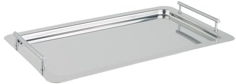 APS vassoio GN 1/1 - Classic - 53 cm x 32,5 cm impilabile in acciaio inox, manico satinato con bordo liscio e pezzi saxobuy