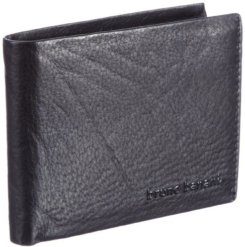 Bruno Banani Crunch_2 W 320.867, Unisex - Erwachsene Portemonnaies, Schwarz (black), 12x9x2 cm (B x H x T)