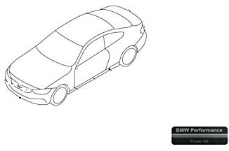 BMW Original M Performance Alu-Plakette Aufkleber PowerKit 1er E81 / E82 / E87 LCI / E88