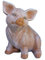 STEINFIGUREN SPICKER Steinfigur Schwein, 127/3 Ferkel, Gartenfigur Steinguss Tierfigur Terrakotta Patina