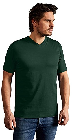 Premium V-Ausschnitt T-Shirt Herren, Waldgrün, M