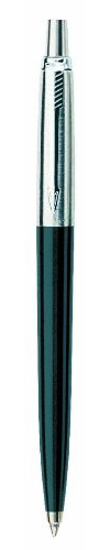 Parker Jotter schwarz Kugelschreiber, blaue Tinte.