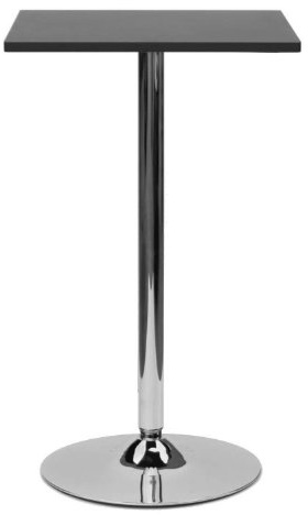 DF Sales Lamboro Como Poseur Table Square Wood, Black
