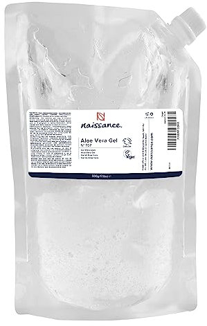 Naissance Aloe Vera Gel (Nr. 707) 500g EKO-Nachfüllbeutel - Kühlend, Beruhigend und Feuchtigkeitsspendend, Aftersun, für Alle Hauttypen, Gesicht, Körper und Haare - Grausamkeitsfrei und Vegan