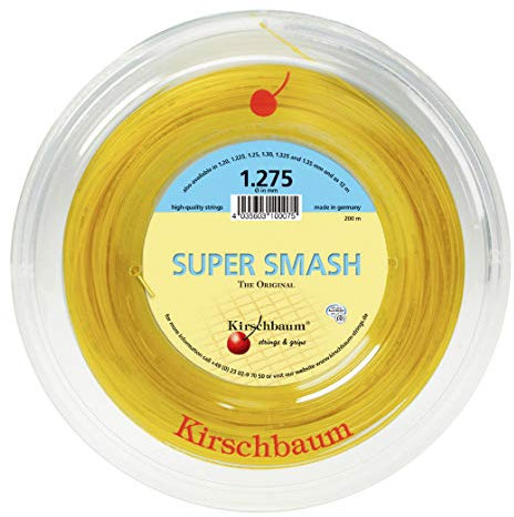 Kirschbaum Supersmash Tennissaite 200m Rolle gelb - 1.25mm