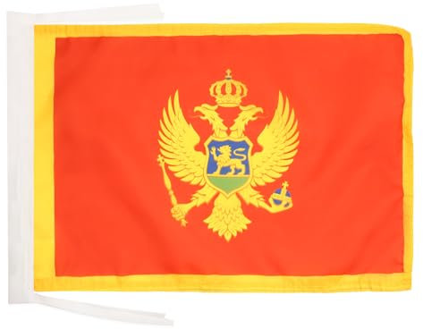 AZ FLAG - Flagge Montenegro - 45x30 cm Mit Kordel - Montenegrinische Fahne 30 x 45 Cm - Flaggen