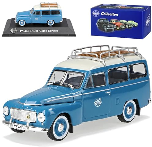 Atlas Volvo PV445 Duett Volvo Service Blau 1/43 Modell Auto mit individiuellem Wunschkennzeichen