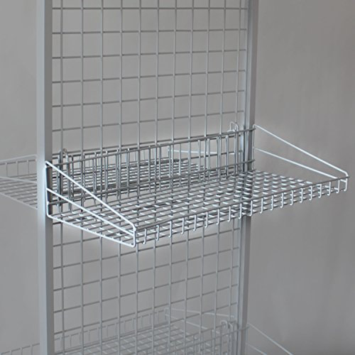 Korb 59cm tief Silber für Verkaufsständer mit Gitterwand