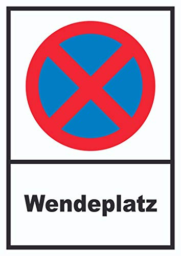HB-Druck Parken verboten Wendeplatz Schild A4 (210x297mm)