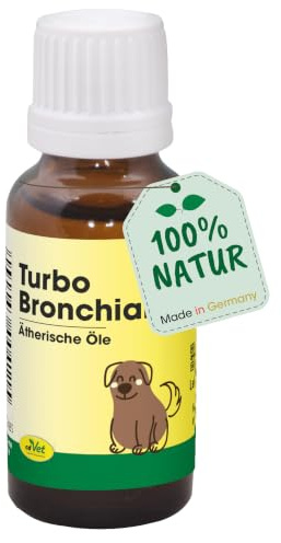 cdVet Naturprodukte TurboBronchial 20 ml - ätherische Öle - Eucalyptus + Salbei + Anis + Kümmel + Thymian - Unterstützung der Atemwege, 411