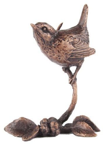 Butler & Peach, massiv, Bronze Miniatur Zaunkönig