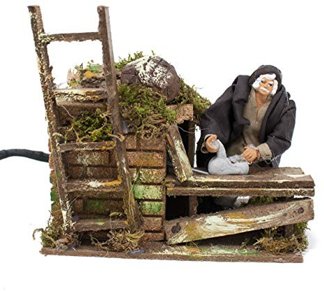 Pastore per Presepe in Movimento 14 cm x 9 cm Il Falegname