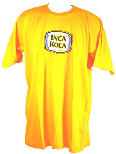 inca kola South American Popular Soft Drinks Brand Tshirt (Large- 44 Yellow
