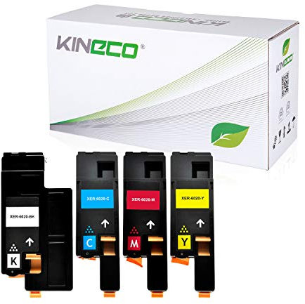 4 Toner kompatibel mit Xerox Phaser 6020BI, 6022, 6027, WorkCentre WC 6025, 6027 - Schwarz 2.000 Seiten, Color je 1.000 Seiten