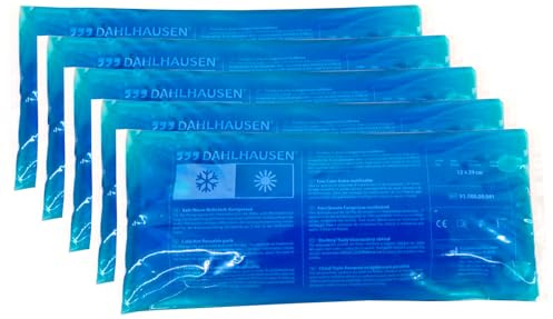 Kalt-Warm-Kompresse 12x29cm - 5er Pack PLUS 1x Vlieshülle (Mehrfachkompresse - 5 x 1 Stück)