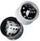 Fly Style 1 Stück Piercing Ohr Tunnel Plug Würfel - Ohr Piercings - Rockabilly Acryl oder Horn Tunnel, Modelle:Modell A, Größe:10 mm