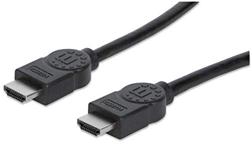 Manhattan 353274 High Speed HDMI-Kabel mit Ethernet Kanal (4K HEC ARC 3D) HDMI-Stecker auf Stecker geschirmt 7,5 m schwarz