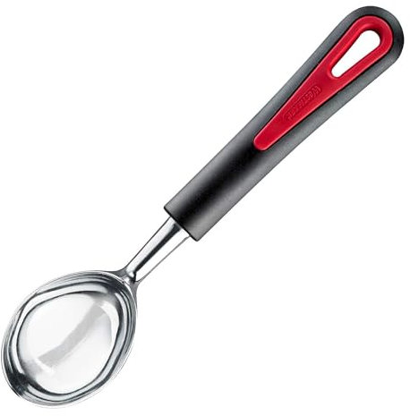 Westmark Cuillère à Glace, Chromée, longueur : 21,5 cm, Métal moulé/plastique, Gallant, Noir/rouge, 29582270