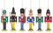 Behang Baumschmuck Nussknacker Sortiment 1 mit 6 Figuren von DREGENO SEIFFEN 8,5 cm – Original erzgebirgische Handarbeit, stimmungsvolle Weihnachts-Dekoration