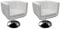 vidaXL 2 Stücl Set Lounge Sessel Ledersessel Weiß Drehstuhl Cocktailsessel