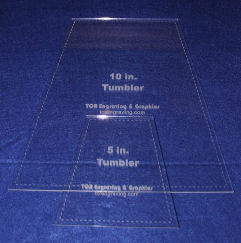 5 & 10 Tumbler Set Quilt Template - With Seam Allowance -Clear 1/8 Acrylic by TCR Templates