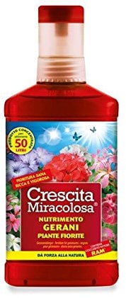 Engrais liquide pour géraniums et plantes fleuries Croissance Miraculeuse 750 ml