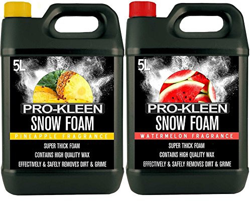 10L of Pro-Kleen Pineapple & Watermelon Snow Foam with Wax – Super Thick & Non-Caustic Foam – Extremely Powerful & Easy To Use