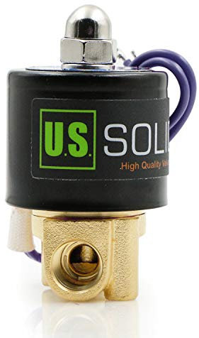 U.S. Solid 1/4 G 12 V DC Messing Magnetventil Direktgesteuert für Wasser Luft Gas Öl NC Brass Solenoid Valve