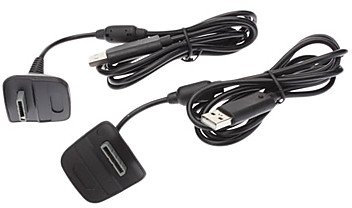 Extremes go 2X Noir Manette sans fil de recharge USB chargeur de remplacement de câble pour Xbox 360