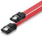 Ewent Cavo SATA III, Velocità 6Gbits con Clips in metallo, SATA L-Type, Rosso, 0.3 m per Personal computer